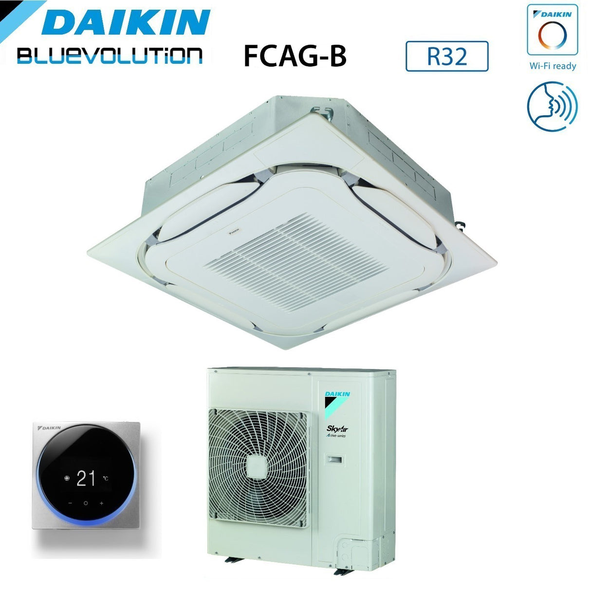 immagine-3-daikin-climatizzatore-condizionatore-daikin-bluevolution-a-cassetta-round-flow-36000-btu-fcag100b-azas100mv1-r-32-wi-fi-optional-con-griglia-standard-inclusa