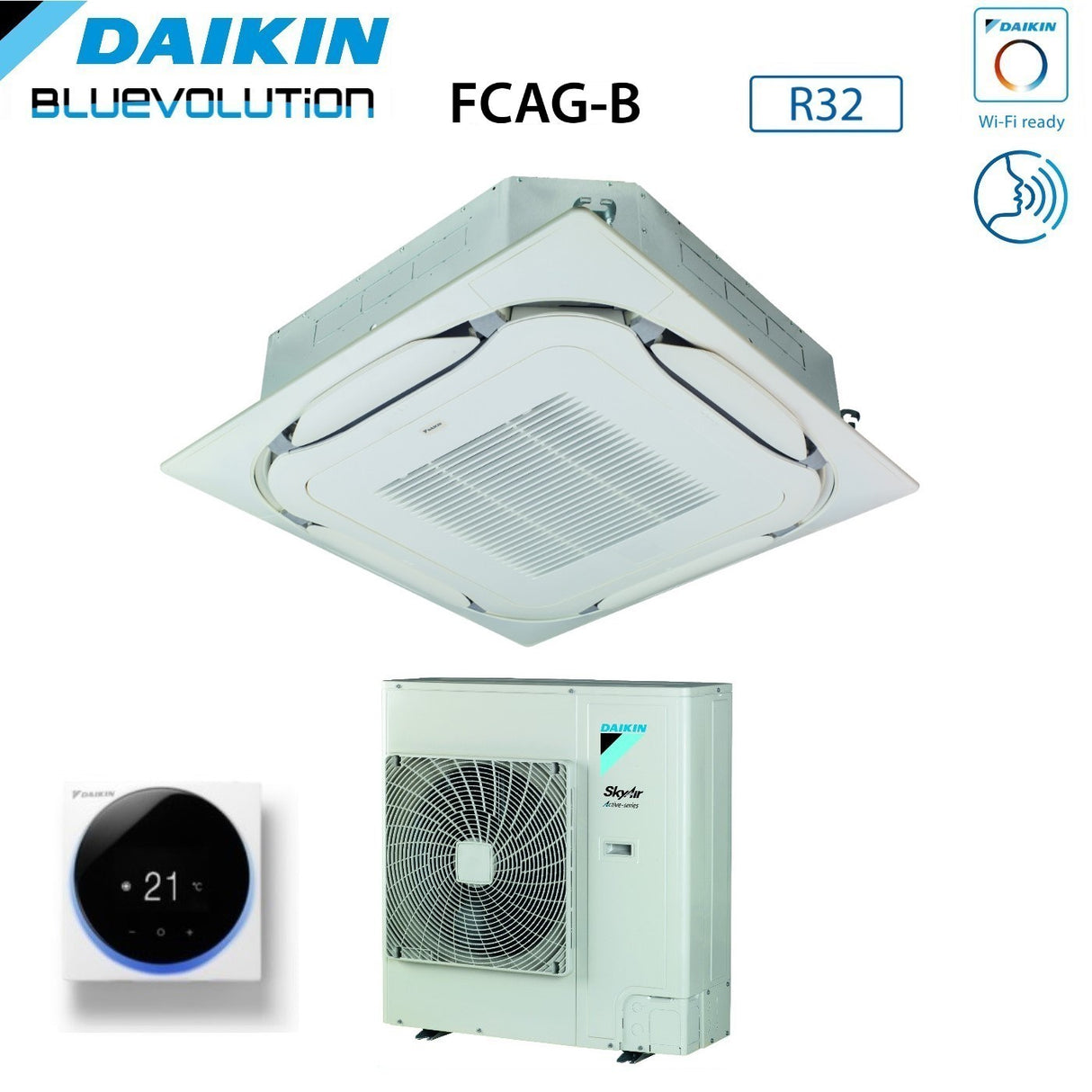 immagine-3-daikin-climatizzatore-condizionatore-daikin-bluevolution-a-cassetta-round-flow-42000-btu-fcag125b-azas125mv1-r-32-wi-fi-optional-con-griglia-standard-inclusa