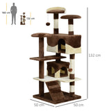 immagine-3-easycomfort-easycomfort-albero-tiragraffi-per-gatti-in-peluche-e-sisal-con-cucce-e-pallina-5050132cm-caffe-e-crema-ean-8054111849043