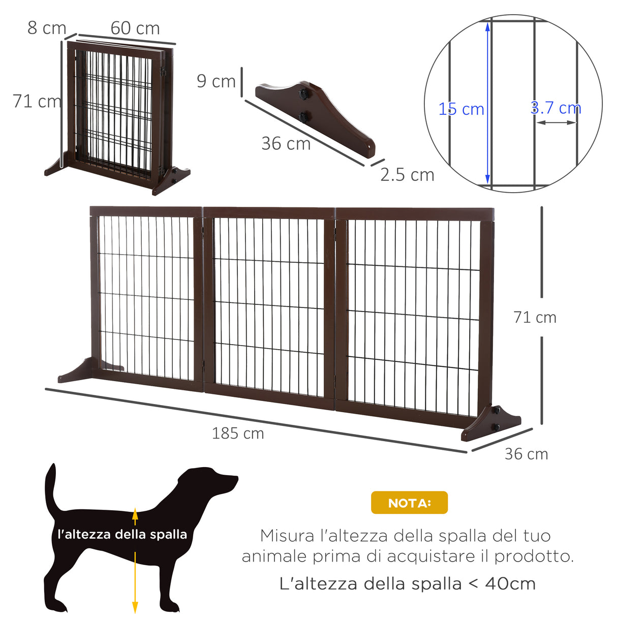 immagine-3-easycomfort-easycomfort-cancelletto-pieghevole-e-regolabile-in-legno-di-pino-e-metallo-con-base-stabile-per-cani-e-cuccioli-185x36x71cm-ean-8054144131306