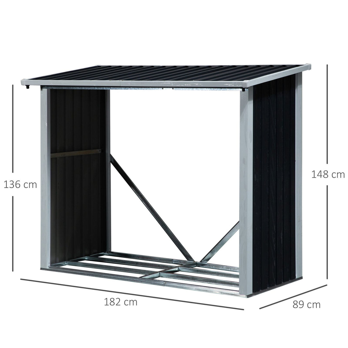 immagine-3-easycomfort-easycomfort-casetta-porta-legna-legnaia-da-esterno-in-acciaio-tetto-inclinato-e-scolo-acqua-ean-8054144136981