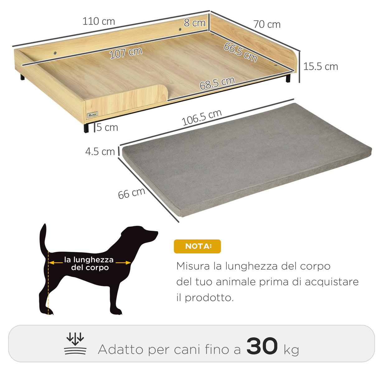 immagine-3-easycomfort-easycomfort-cuccia-per-cani-rialzata-con-cuscino-removibile-e-lavabile-lettino-per-cani-gambe-in-legno-e-acciaio-110x70x15-5cm-rovere-e-grigio