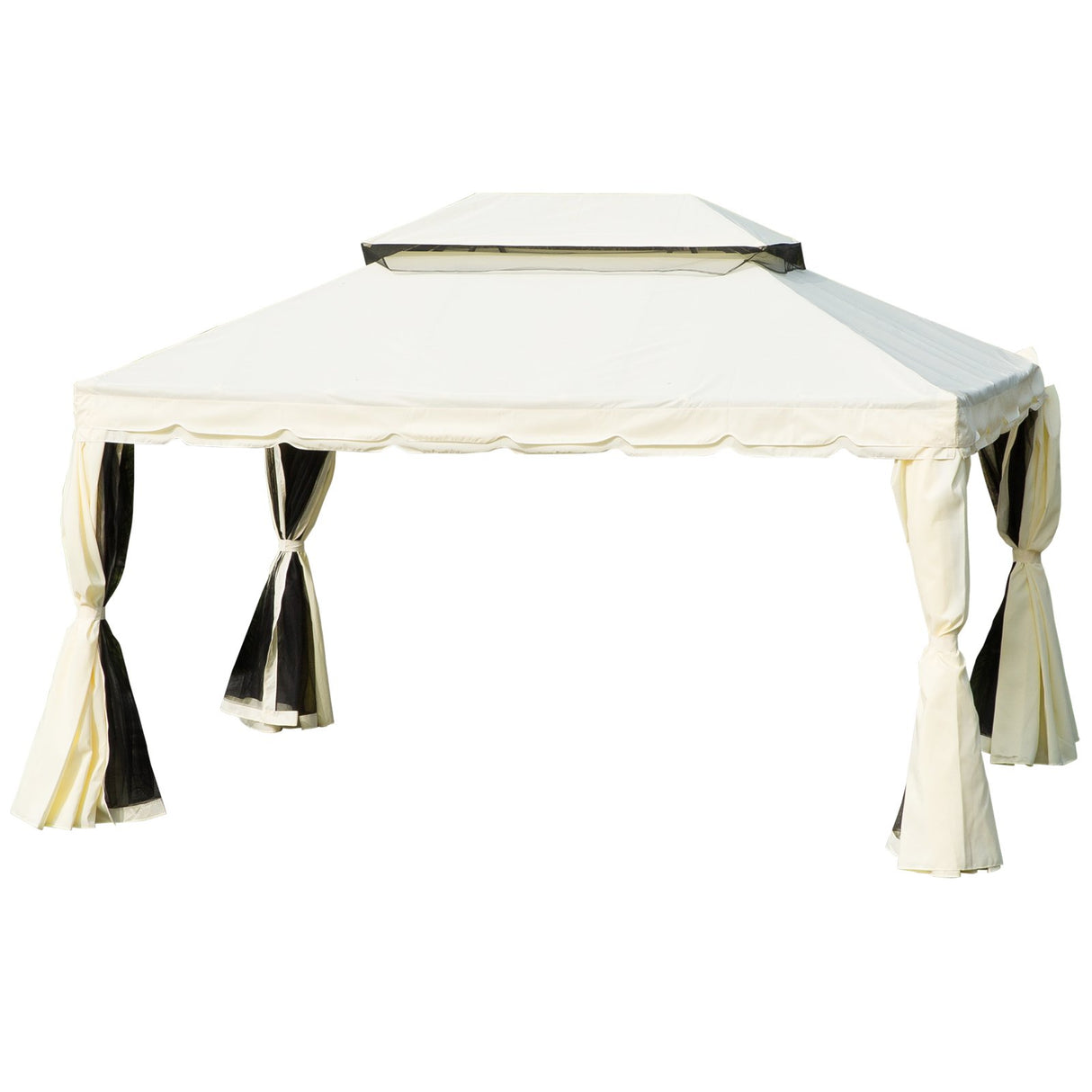 immagine-3-easycomfort-easycomfort-gazebo-con-doppio-tetto-zanzariere-tende-bianco-crema-3x4m-ean-8055776915227