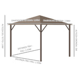 immagine-3-easycomfort-easycomfort-gazebo-da-giardino-3x3m-in-alluminio-con-zanzariera-tende-laterali-e-tetto-rigido-marrone