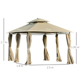 immagine-3-easycomfort-easycomfort-gazebo-da-giardino-3x4m-con-pareti-rimovibili-pannelli-solari-e-luci-a-led-cachi