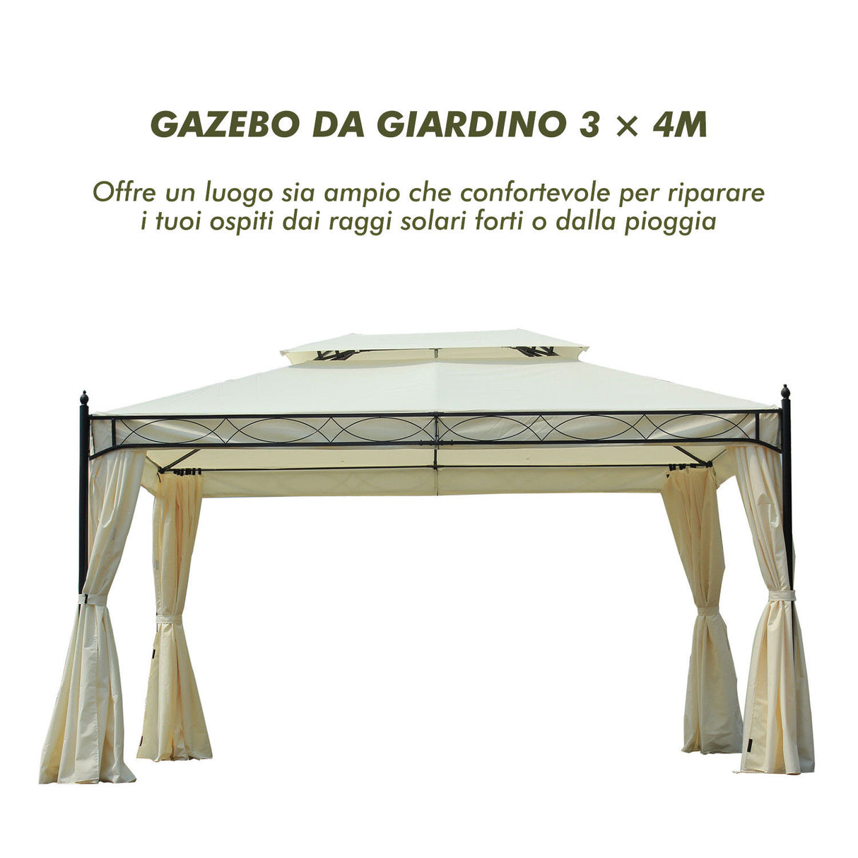 immagine-3-easycomfort-easycomfort-gazebo-da-giardino-3x4m-in-metallo-con-doppio-tetto-crema-ean-8054144136127