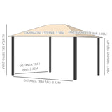 immagine-3-easycomfort-easycomfort-gazebo-da-giardino-4x3m-in-alluminio-e-acciaio-con-zanzariera-e-4-tende-in-poliestere-marrone