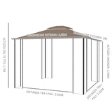 immagine-3-easycomfort-easycomfort-gazebo-da-giardino-con-zanzariera-doppio-tetto-e-struttura-metallo-3-7x3m-marrone-e-beige