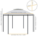 immagine-3-easycomfort-easycomfort-gazebo-da-giardino-rotondo-con-doppio-tettuccio-cinghie-e-tende-3-5x2-8m-bianco