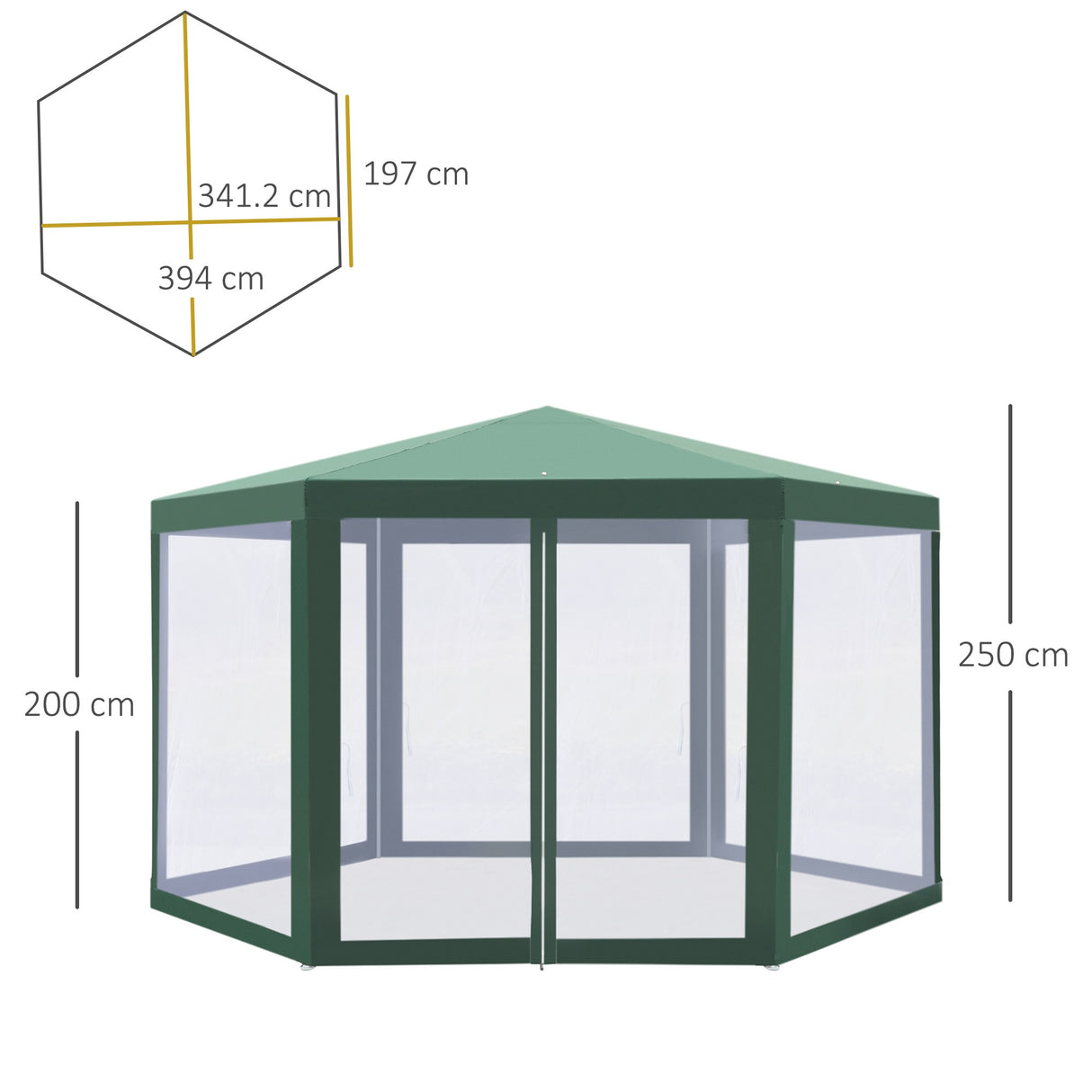 immagine-3-easycomfort-easycomfort-gazebo-esagonale-con-zanzariere-in-ferro-e-poliestere-verde-ean-8054144138459