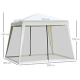 immagine-3-easycomfort-easycomfort-gazebo-impermeabile-con-zanzariere-da-giardino-esterno-tendone-in-poliestere-3-x-3-x-2-45-m-beige-ean-8054144134918