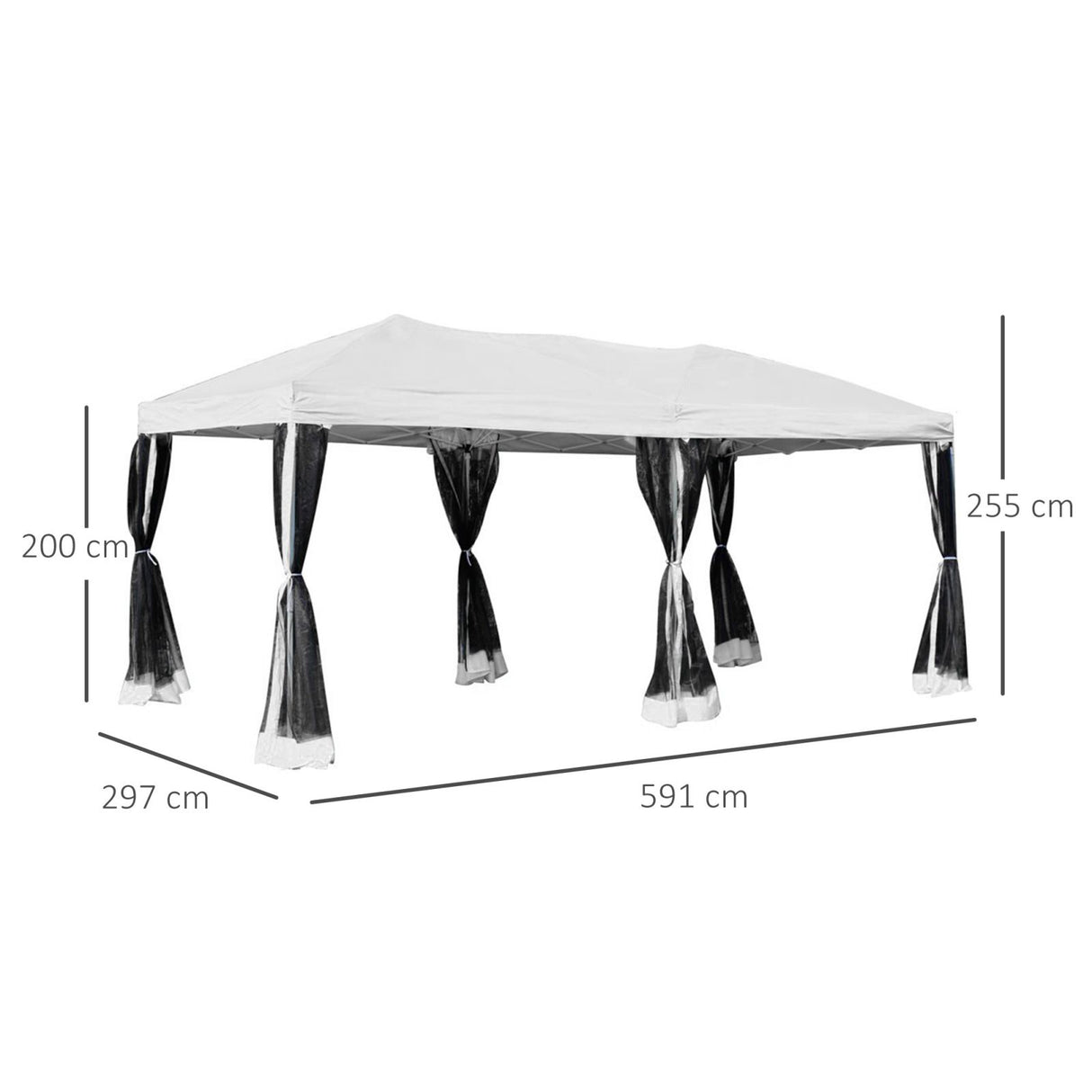 immagine-3-easycomfort-easycomfort-gazebo-pieghevole-con-zanzariera-bianco-3x6m-ean-8055776915371