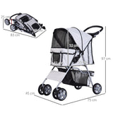 immagine-3-easycomfort-easycomfort-passeggino-per-animali-domestici-pieghevole-carrello-per-cani-grigio-75-x-45-x-97cm-ean-8054111848657