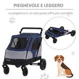 immagine-3-easycomfort-easycomfort-passeggino-per-cani-fino-a-30kg-pieghevole-con-manubrio-regolabile-grigio-e-blu