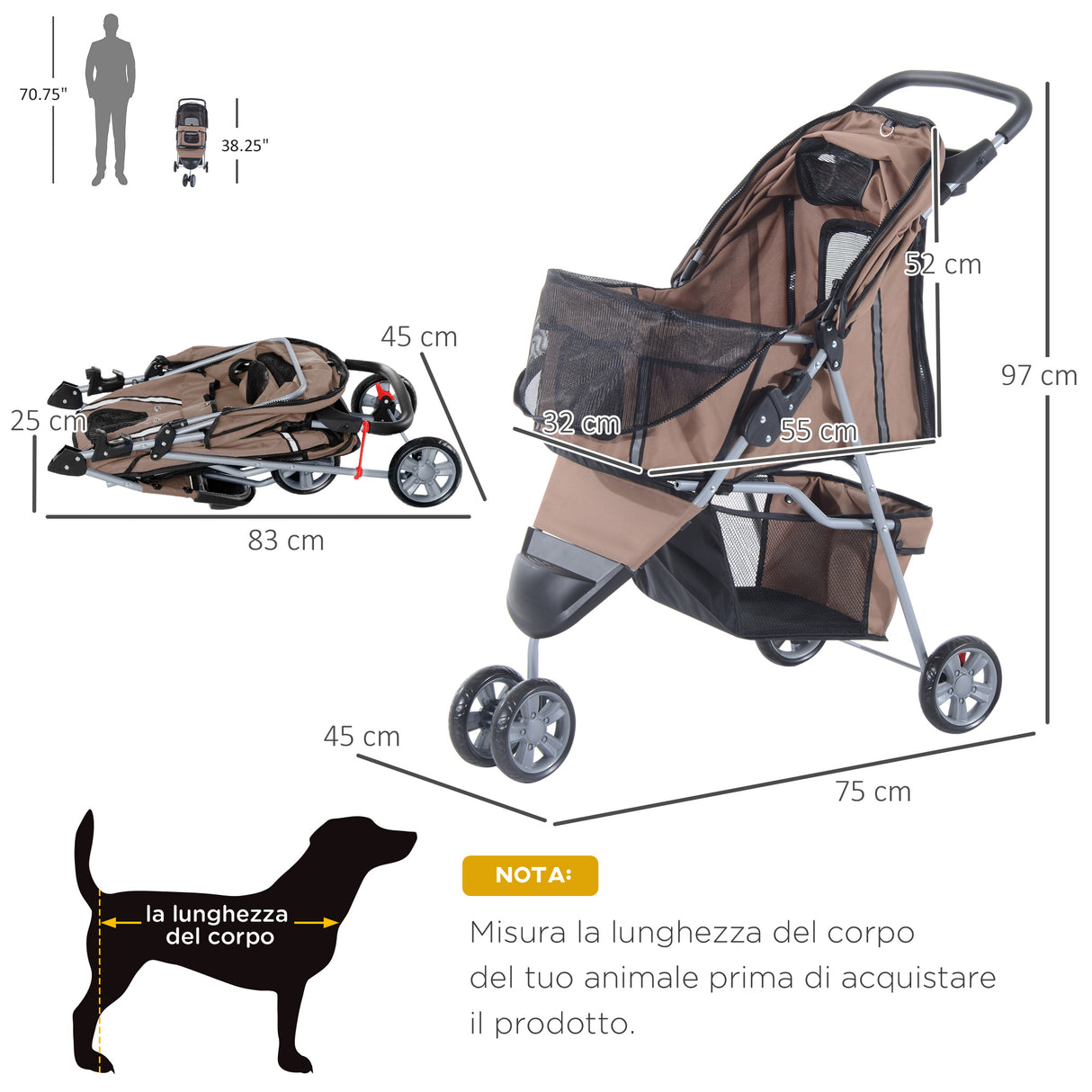 immagine-3-easycomfort-easycomfort-passeggino-per-cani-pieghevole-carrello-per-animali-domestici-carrello-carrozzina-caffe-75-x-45-x-97cm