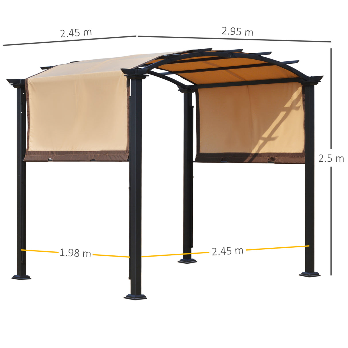 immagine-3-easycomfort-easycomfort-pergola-con-tende-scorrevoli-da-giardino-295x245cm-gazebo-a-pergola-da-esterno-in-metallo-cachi