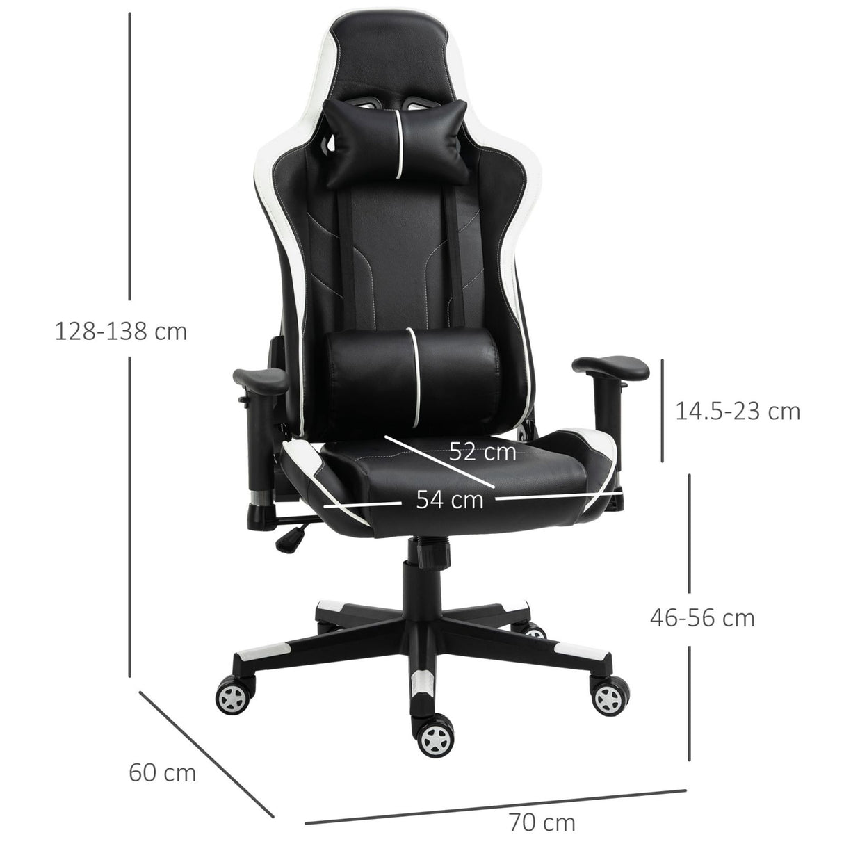 immagine-3-easycomfort-easycomfort-poltrona-da-gaming-con-altezza-schienale-regolabile-sedia-ufficio-con-poggiatesta-e-cuscino-lombare-nera-e-bianca-ean-8055776913728