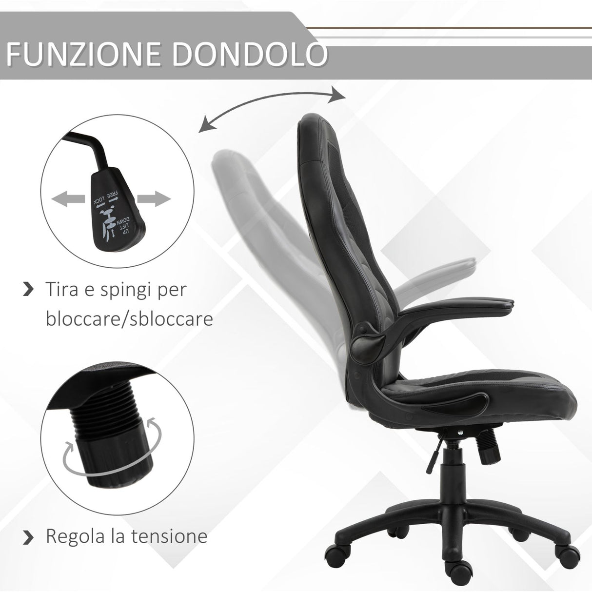 immagine-3-easycomfort-easycomfort-poltrona-gaming-o-da-ufficio-in-similpelle-nera-con-braccioli-pieghevoli-schienale-e-altezza-regolabile-ean-8054144133591