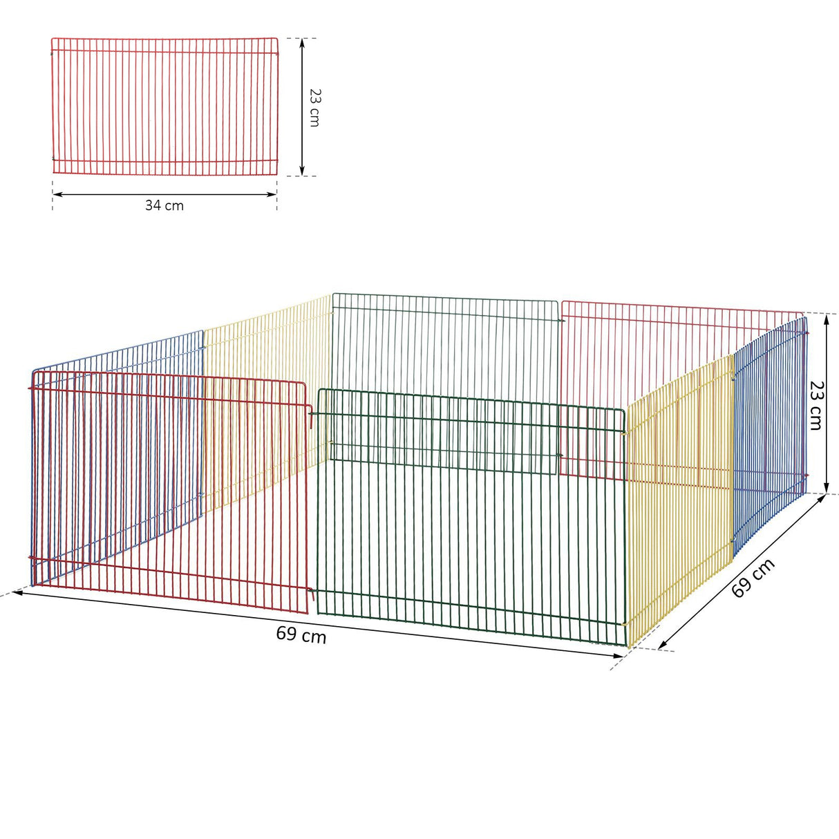 immagine-3-easycomfort-easycomfort-recinto-per-animali-piccoli-modulabile-8-pezzi-69x69x23cm-multicolore-per-tartarughe-piccole-criceti-ean-8054111840071