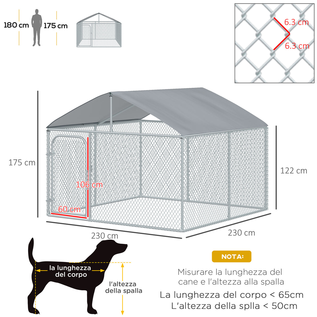 immagine-3-easycomfort-easycomfort-recinto-per-cani-e-animali-domestici-da-esterno-con-copertura-impermeabile-230x230x175-cm