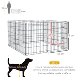 immagine-3-easycomfort-easycomfort-recinto-per-cani-gatti-cuccioli-roditori-recinzione-rete-gabbia-8-pezzi-76-x-61cm-nero-ean-8054111843324