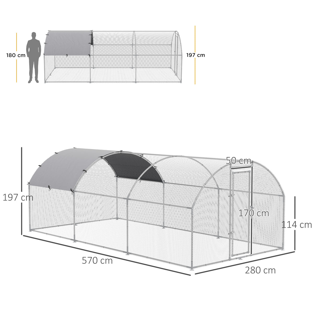 immagine-3-easycomfort-easycomfort-recinto-per-galline-in-acciaio-con-copertura-anti-uv-2-8x5-7x2m-argento