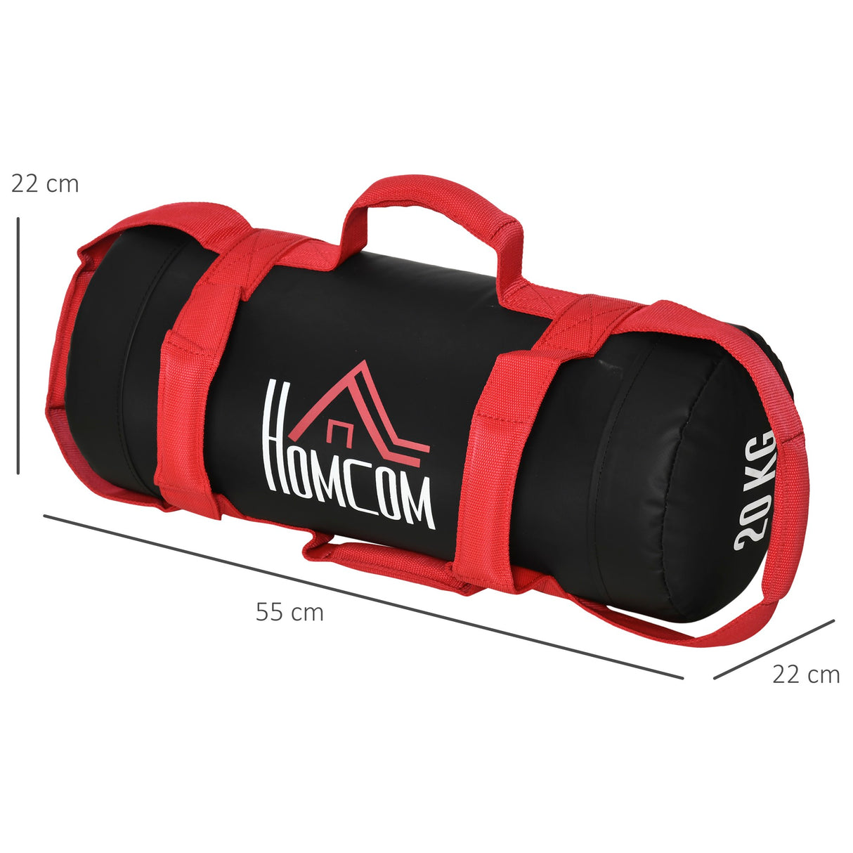 immagine-3-easycomfort-easycomfort-sacca-bulgara-da-20kg-con-6-cinghie-per-allenamento-fitness-in-casa-ufficio-e-palestra-22x55-cm-nero-e-rosso