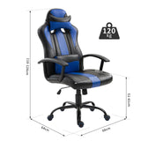 immagine-3-easycomfort-easycomfort-sedia-da-gaming-ergonomica-altezza-regolabile-con-cuscino-nero-e-blu-ean-8054144134857