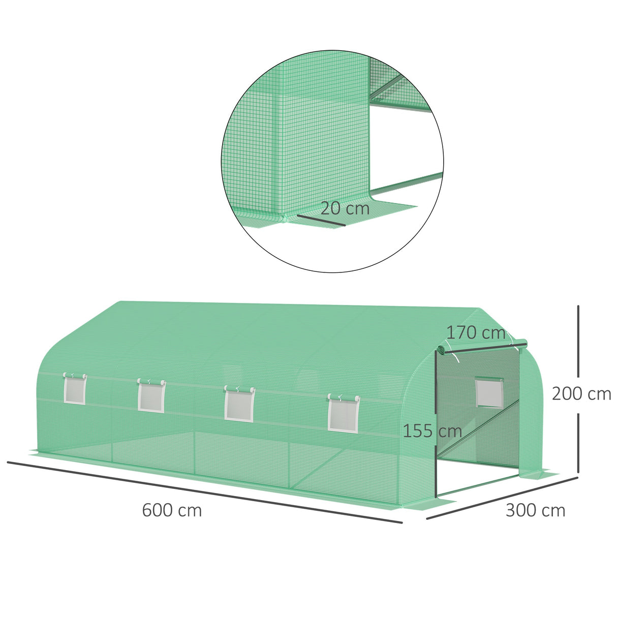 immagine-3-easycomfort-easycomfort-serra-da-giardino-a-tunnel-6x3x2m-con-tetto-spiovente-in-pe-verde-ean-8054144135304