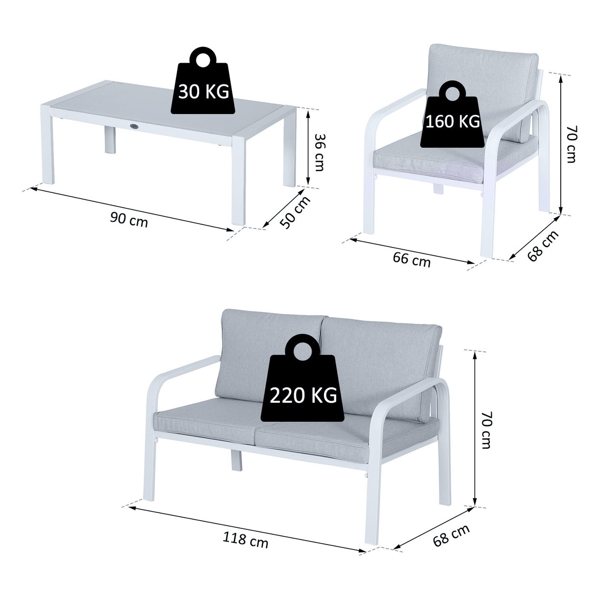 immagine-3-easycomfort-easycomfort-set-mobili-da-giardino-4-pezzi-con-2-sedie-1-divano-a-2-posti-e-1-tavolino-da-caffe-in-alluminio-e-poliestere-bianco-e-grigio