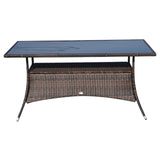 immagine-3-easycomfort-easycomfort-tavolino-da-giardino-in-pe-rattan-con-ripiano-inferiore-marrone-150x85x74cm-ean-8054144137292