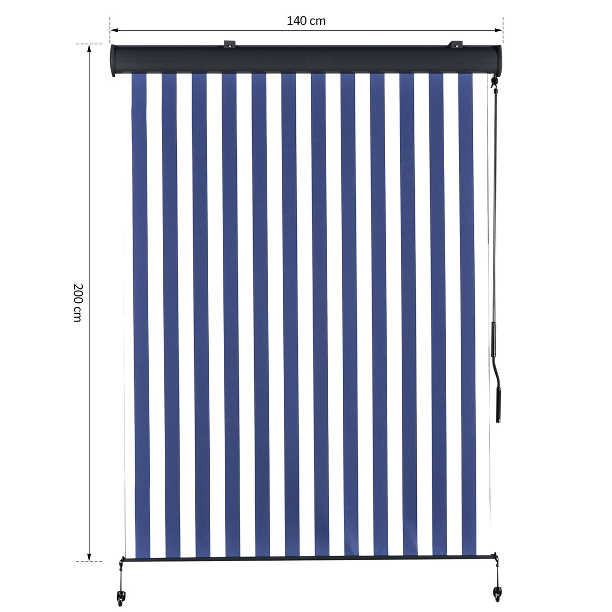 immagine-3-easycomfort-easycomfort-tenda-avvolgibile-a-rullo-impermeabile-funzionamento-manovella-bianco-e-blu-140-x-200-cm-ean-8054144137322