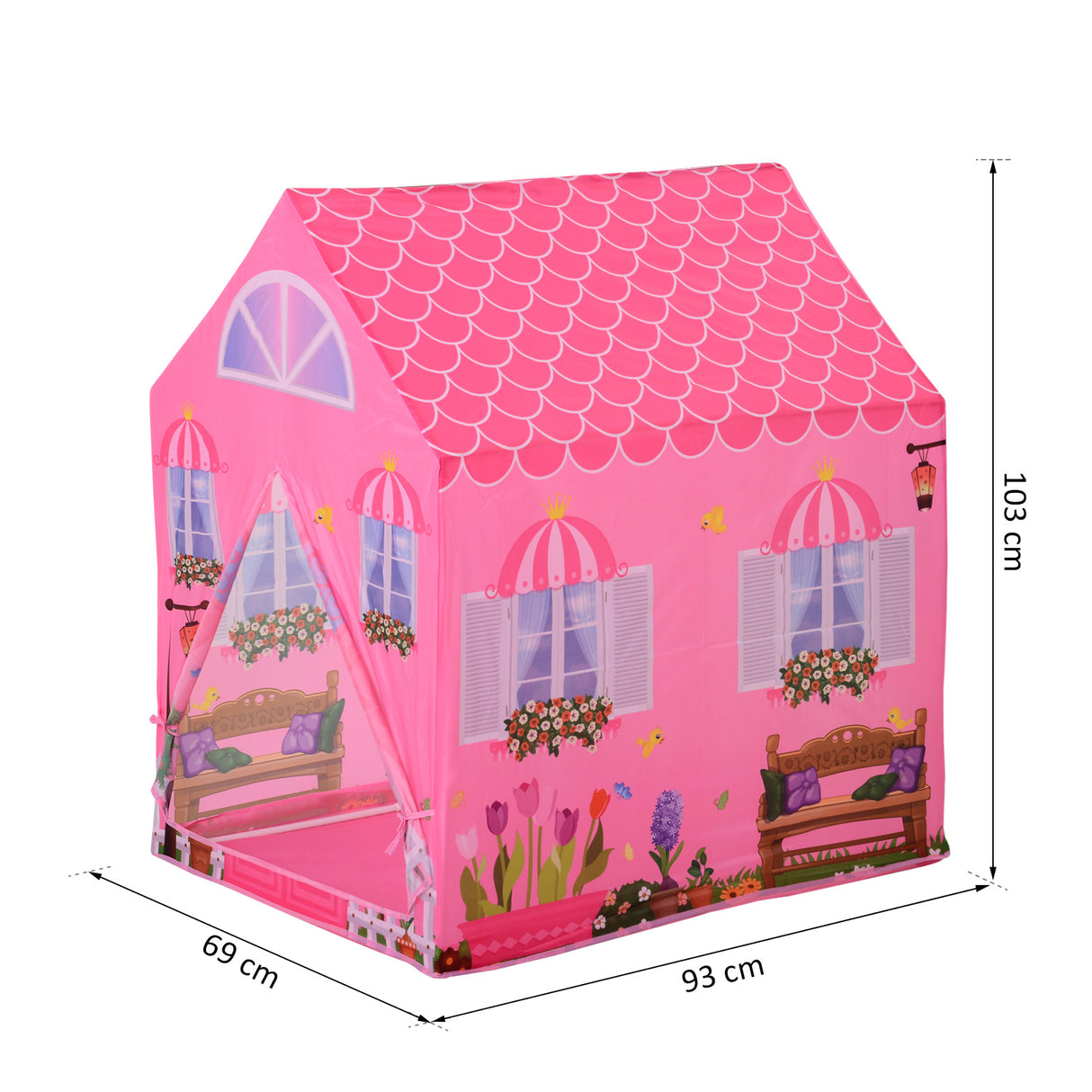 immagine-3-easycomfort-easycomfort-tenda-da-gioco-rosa-per-bambina-3-anni-93-x-69-x-103-cm-idea-regalo-tema-principessa