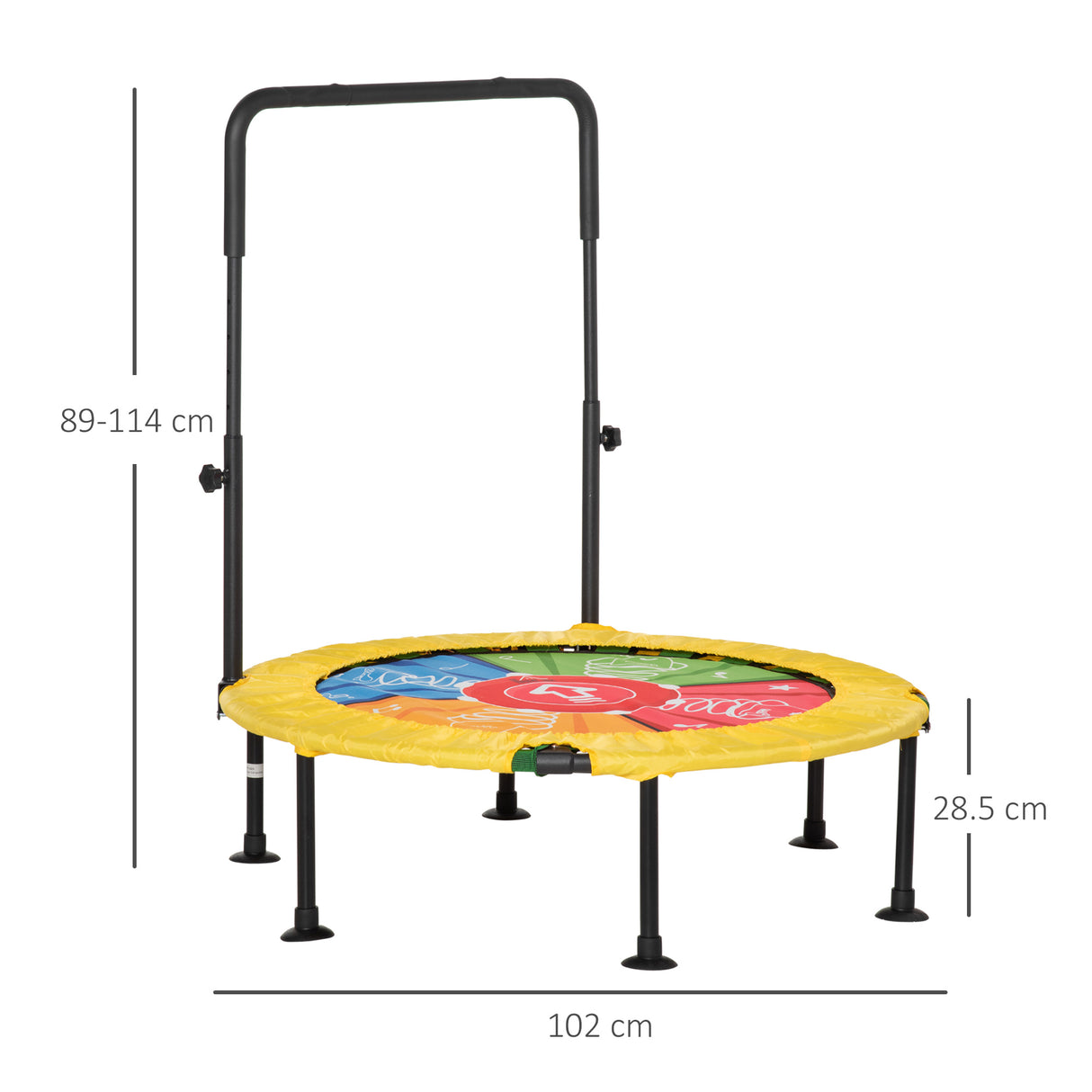 immagine-3-easycomfort-easycomfort-trampolino-elastico-pieghevole-con-manubrio-e-tappeto-da-ballo-per-fitness-e-gioco-102x89-114cm