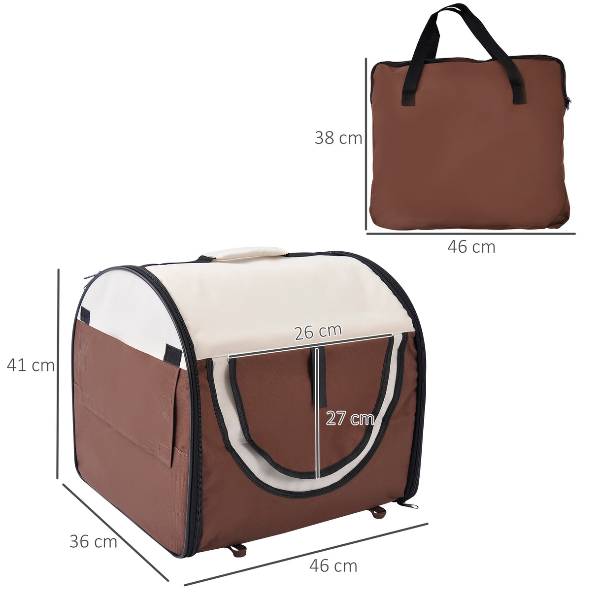 immagine-3-easycomfort-easycomfort-trasportino-gabbia-da-trasporto-per-cani-gatti-e-animali-domestici-pieghevole-46x36x41cm-caffe-ean-8054111841870