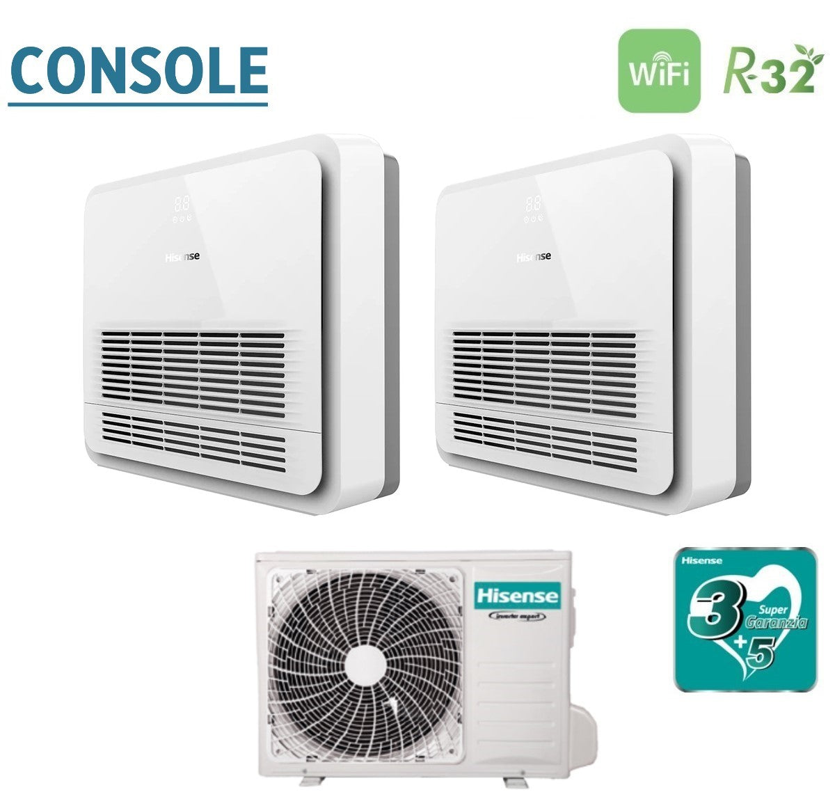 immagine-3-hisense-climatizzatore-condizionatore-hisense-dual-split-console-1212-con-2amw50u4rxa-r-32-wi-fi-optional-telecomando-di-serie-incluso-1200012000