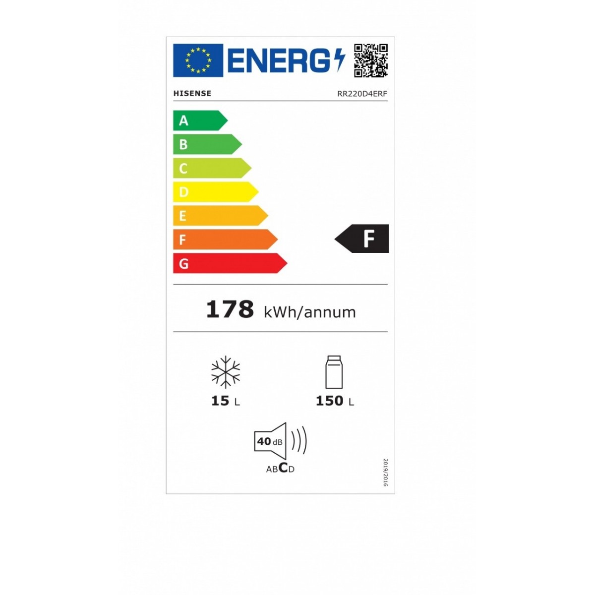 immagine-3-hisense-frigorifero-monoporta-164-litri-hisense-rr220d4erf-a128xl519xp513-classe-f-ean-6921727057433