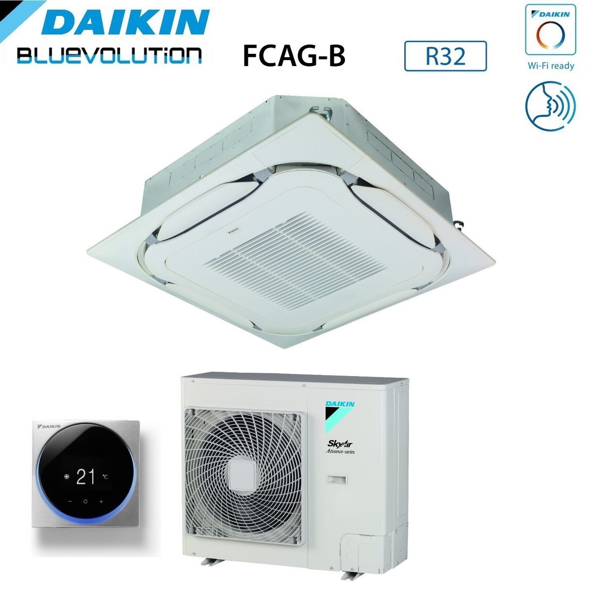 immagine-4-daikin-climatizzatore-condizionatore-daikin-bluevolution-a-cassetta-round-flow-24000-btu-fcag71b-rzasg71mv1-r-32-wi-fi-optional-con-griglia-standard-inclusa