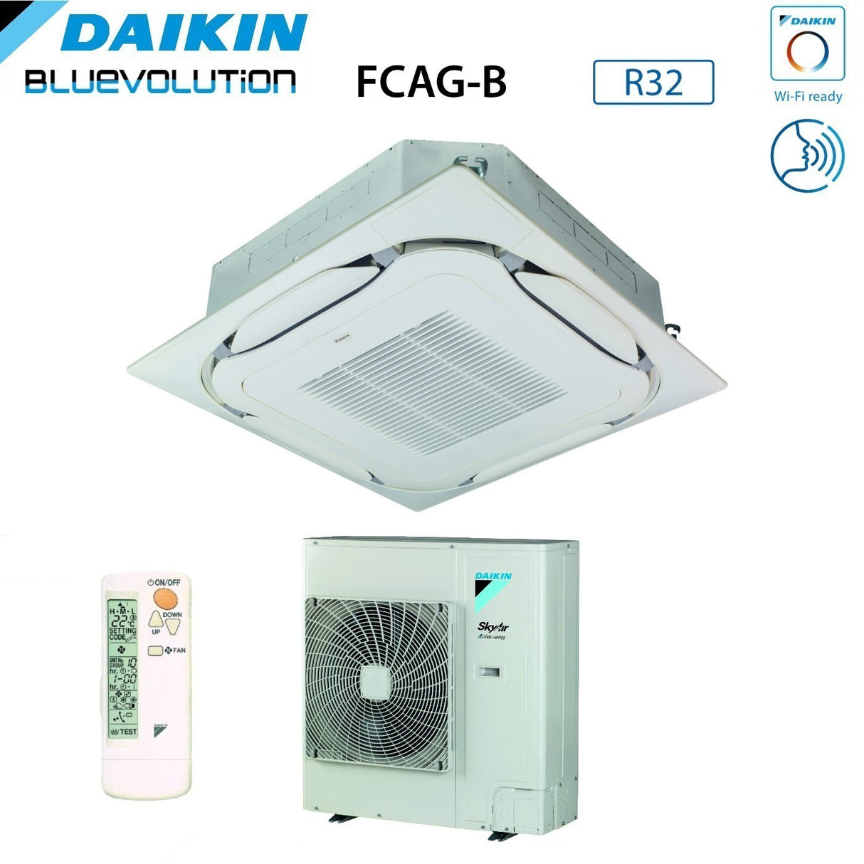 immagine-4-daikin-climatizzatore-condizionatore-daikin-bluevolution-a-cassetta-round-flow-42000-btu-fcag125b-azas125mv1-r-32-wi-fi-optional-con-griglia-standard-inclusa