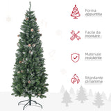 immagine-4-easycomfort-easycomfort-albero-di-natale-artificiale-da-180cm-con-pigne-618-rami-e-base-in-metallo-verde