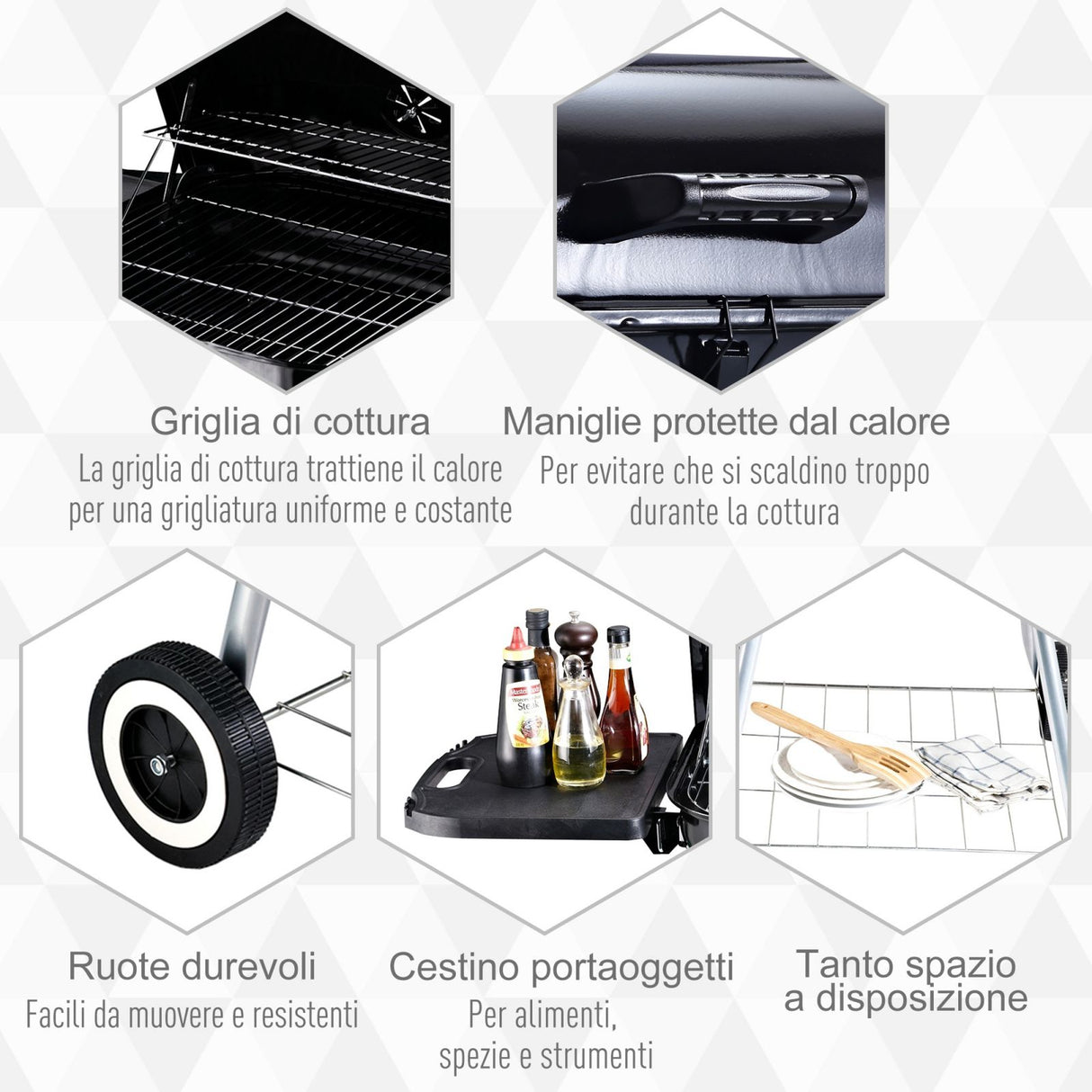 immagine-4-easycomfort-easycomfort-bbq-barbecue-a-carbonella-con-2-griglie-pieghevole-ripiano-laterale-2-ruote-e-coperchio-metallo-89-x-60-x-83-cm-nero-ean-8054144132969