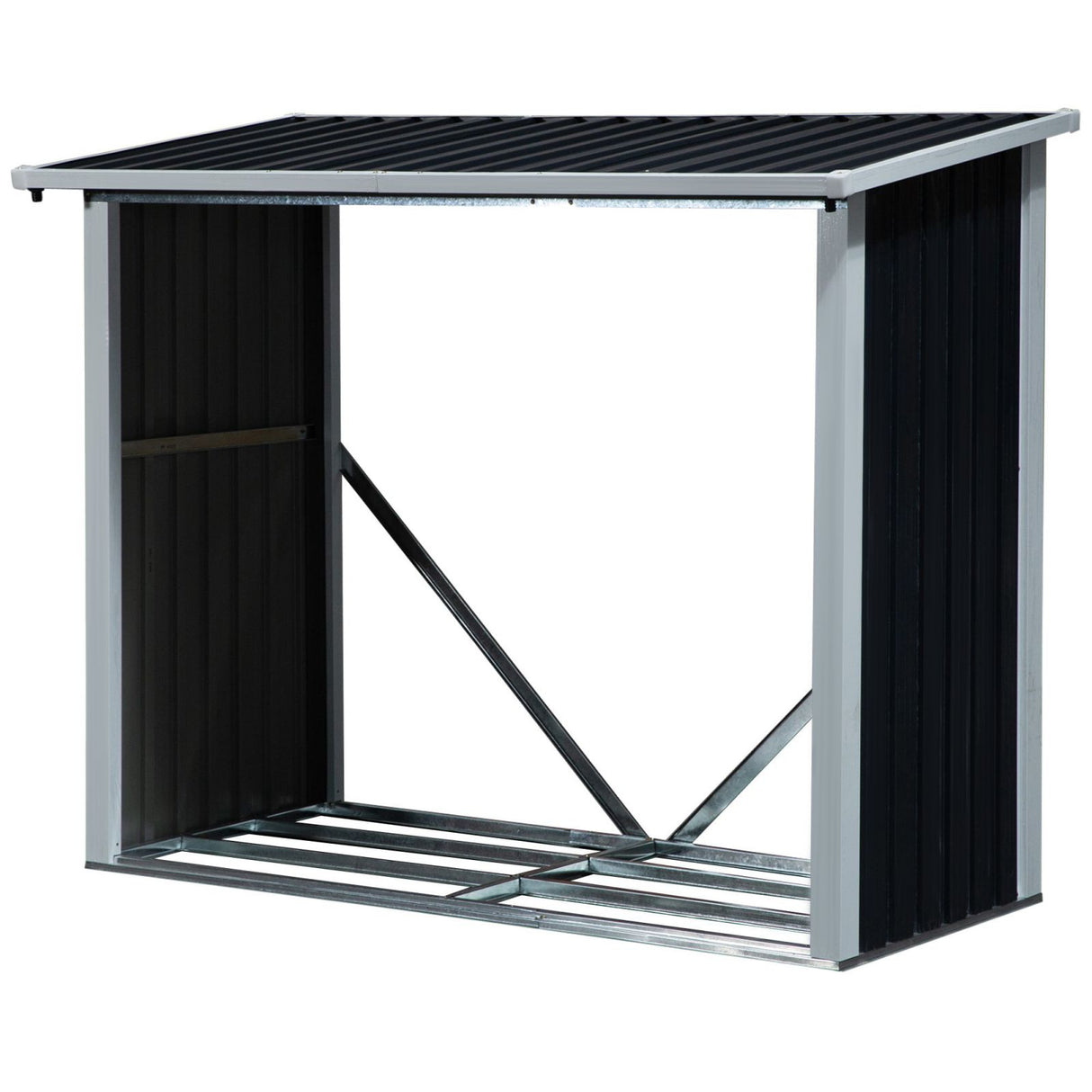 immagine-4-easycomfort-easycomfort-casetta-porta-legna-legnaia-da-esterno-in-acciaio-tetto-inclinato-e-scolo-acqua-ean-8054144136981