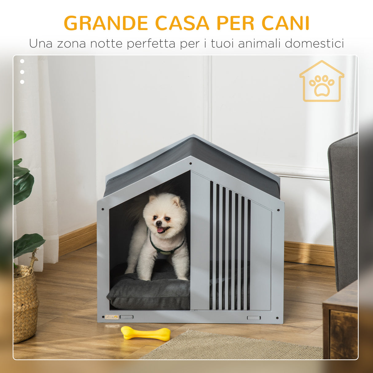 immagine-4-easycomfort-easycomfort-cuccia-per-cani-a-casetta-in-tessuto-e-legno-per-animali-fino-a-12kg-grigio