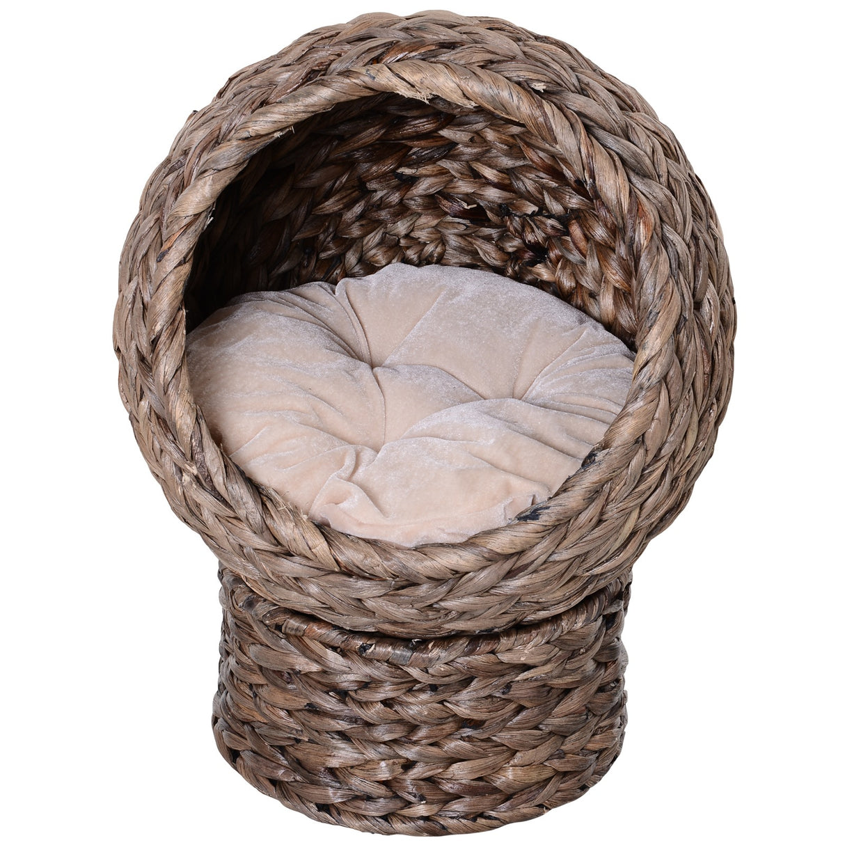 immagine-4-easycomfort-easycomfort-cuccia-per-gatti-rialzata-con-cuscino-casetta-naturale-con-foglie-di-banana-beige-e-marrone-42x33x52cm-ean-8054111845069