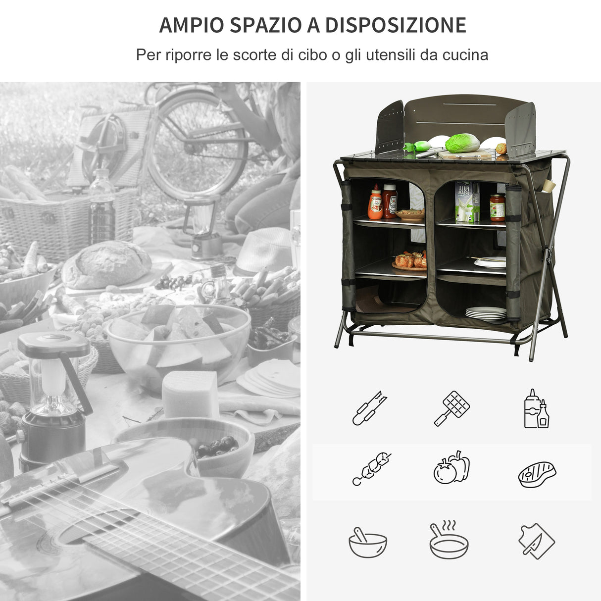 immagine-4-easycomfort-easycomfort-cucina-da-campeggio-tavolino-da-campeggio-o-picnic-in-alluminio-pieghevole-e-con-sacca-da-viaggio-verde-94x57x109cm