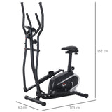 immagine-4-easycomfort-easycomfort-cyclette-bici-ellittica-magnetica-con-schermo-lcd-8-livelli-di-resistenza-e-sedile-regolabile-103x62x151cm-nero-ean-8054144136714