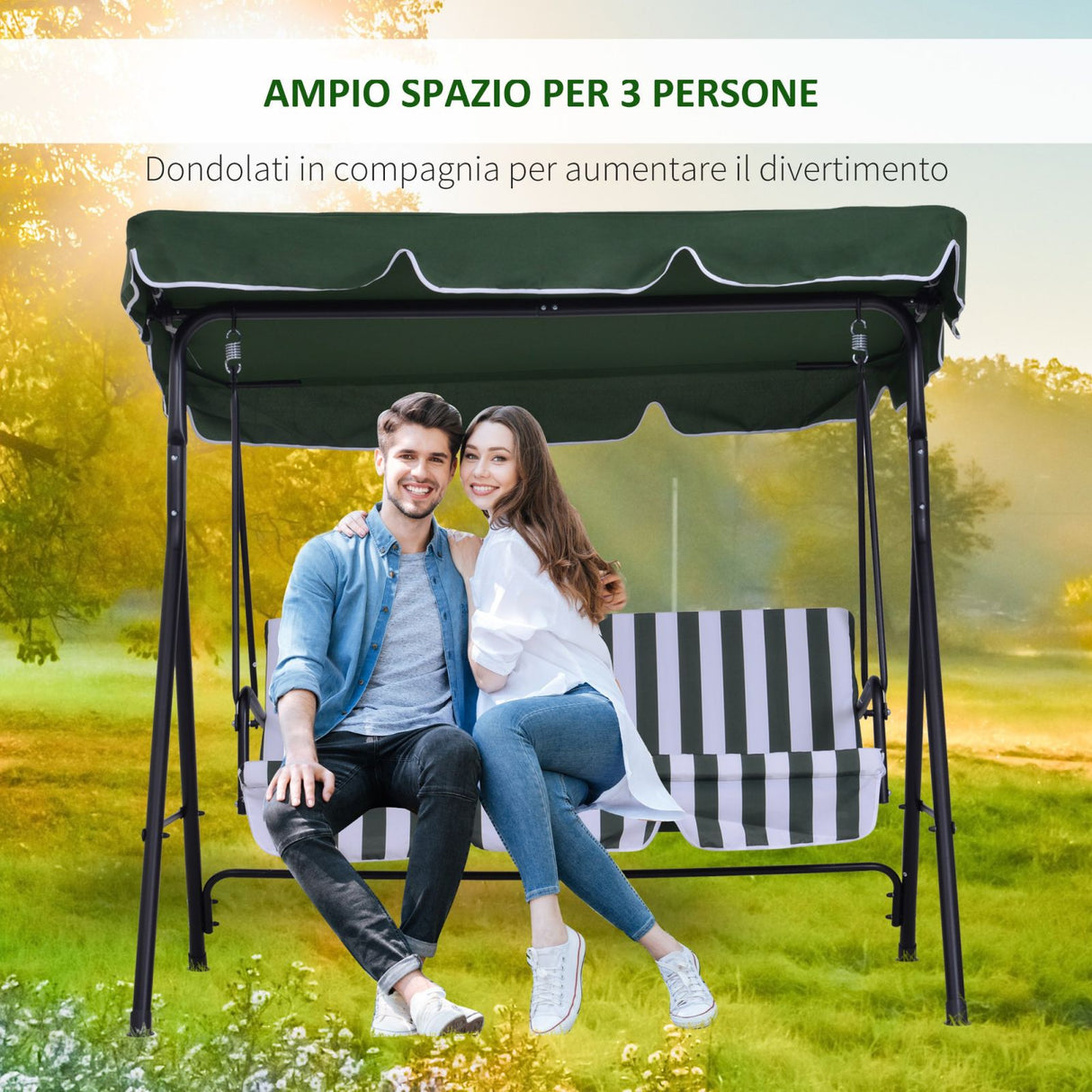 immagine-4-easycomfort-easycomfort-dondolo-da-giardino-3-posti-con-tetto-e-struttura-in-acciaio-a-righe-verde-e-bianco-ean-8054144130996