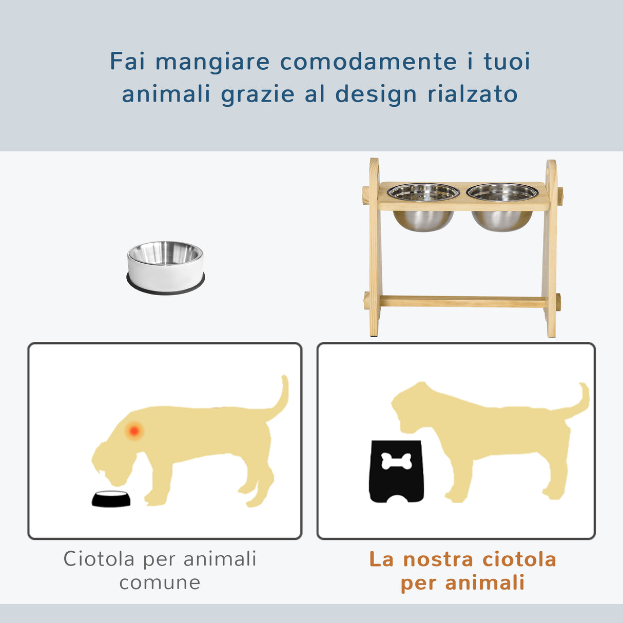 immagine-4-easycomfort-easycomfort-doppia-ciotola-per-cani-rialzata-regolabile-2-ciotole-in-acciaio-e-base-in-legno-per-cani-grandi-e-piccoli-49x25x41cm