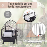 immagine-4-easycomfort-easycomfort-gabbia-per-conigli-cincilla-porcellini-dindia-e-roditori-per-interni-in-metallo-nero-88x128-5x56cm