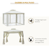 immagine-4-easycomfort-easycomfort-gazebo-da-giardino-3x3m-con-zanzariera-struttura-in-metallo-e-copertura-in-poliestere-beige-ean-8054144137995